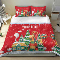 Romania Christmas Personalized Bedding Set Romanian Folklore Capra Goat - Wonder Print Shop