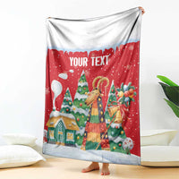 Romania Christmas Personalized Blanket Romanian Folklore Capra Goat - Wonder Print Shop