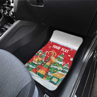Romania Christmas Personalized Car Mats Romanian Folklore Capra Goat - Wonder Print Shop