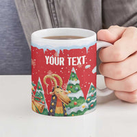 Romania Christmas Personalized Ceramic Mug Romanian Folklore Capra Goat - Wonder Print Shop