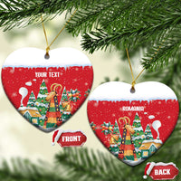 Romania Christmas Personalized Ceramic Ornament Romanian Folklore Capra Goat - Wonder Print Shop