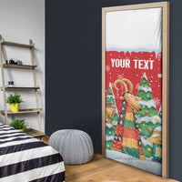 Romania Christmas Personalized Door Cover Romanian Folklore Capra Goat - Wonder Print Shop