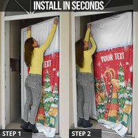 Romania Christmas Personalized Door Cover Romanian Folklore Capra Goat - Wonder Print Shop