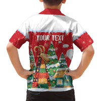 Romania Christmas Personalized Family Matching Off The Shoulder Long Sleeve Dress and Hawaiian Shirt Romanian Folklore Capra Goat - Wonder Print Shop