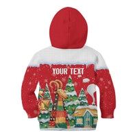 Romania Christmas Personalized Kid Hoodie Romanian Folklore Capra Goat - Wonder Print Shop