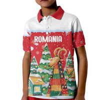 Romania Christmas Personalized Kid Polo Shirt Romanian Folklore Capra Goat - Wonder Print Shop