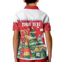 Romania Christmas Personalized Kid Polo Shirt Romanian Folklore Capra Goat - Wonder Print Shop