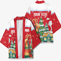 Romania Christmas Personalized Kimono Romanian Folklore Capra Goat - Wonder Print Shop
