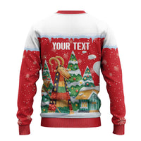 Romania Christmas Personalized Ugly Christmas Sweater Romanian Folklore Capra Goat - Wonder Print Shop