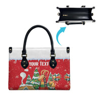 Romania Christmas Personalized Leather Bag Romanian Folklore Capra Goat - Wonder Print Shop