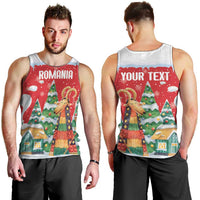 Romania Christmas Personalized Men Tank Top Romanian Folklore Capra Goat - Wonder Print Shop