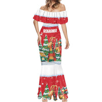 Romania Christmas Personalized Mermaid Dress Romanian Folklore Capra Goat - Wonder Print Shop