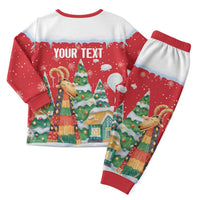 Romania Christmas Personalized Christmas Pajama Set Romanian Folklore Capra Goat - Wonder Print Shop