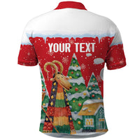 Romania Christmas Personalized Polo Shirt Romanian Folklore Capra Goat - Wonder Print Shop