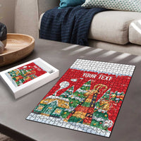 Romania Christmas Personalized Puzzle Romanian Folklore Capra Goat - Wonder Print Shop