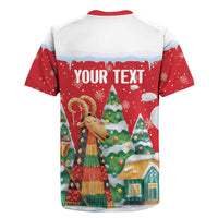 Romania Christmas Personalized Rugby Jersey Romanian Folklore Capra Goat - Wonder Print Shop