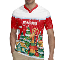 Romania Christmas Personalized Rugby Jersey Romanian Folklore Capra Goat - Wonder Print Shop