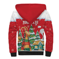 Romania Christmas Personalized Sherpa Hoodie Romanian Folklore Capra Goat - Wonder Print Shop