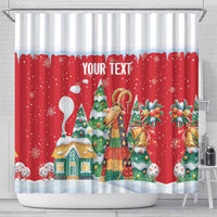 Romania Christmas Personalized Shower Curtain Romanian Folklore Capra Goat - Wonder Print Shop