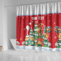 Romania Christmas Personalized Shower Curtain Romanian Folklore Capra Goat - Wonder Print Shop