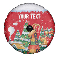 Romania Christmas Personalized Spare Tire Cover Romanian Folklore Capra Goat - Wonder Print Shop