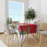 Romania Christmas Personalized Tablecloth Romanian Folklore Capra Goat - Wonder Print Shop