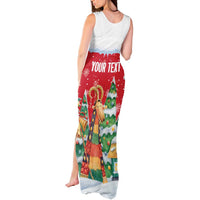 Romania Christmas Personalized Tank Maxi Dress Romanian Folklore Capra Goat - Wonder Print Shop