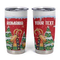 Romania Christmas Personalized Tumbler Cup Romanian Folklore Capra Goat - Wonder Print Shop