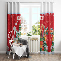 Romania Christmas Personalized Window Curtain Romanian Folklore Capra Goat - Wonder Print Shop