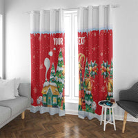 Romania Christmas Personalized Window Curtain Romanian Folklore Capra Goat - Wonder Print Shop