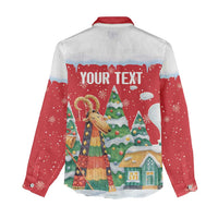 Romania Christmas Personalized Women Casual Shirt Romanian Folklore Capra Goat - Wonder Print Shop