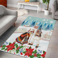 Romania Christmas Area Rug Romanian Folklore Traditional Christmas Mask - Wonder Print Shop