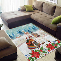 Romania Christmas Area Rug Romanian Folklore Traditional Christmas Mask - Wonder Print Shop