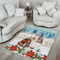 Romania Christmas Area Rug Romanian Folklore Traditional Christmas Mask - Wonder Print Shop