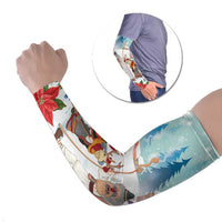 Romania Christmas Arm Sleeves Romanian Folklore Traditional Christmas Mask - Wonder Print Shop