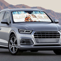 Romania Christmas Auto Sun Shade Romanian Folklore Traditional Christmas Mask - Wonder Print Shop