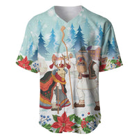 Romania Christmas Baseball Jersey Romanian Folklore Traditional Christmas Mask - Wonder Print Shop