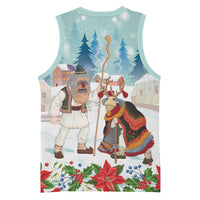 Romania Christmas Basketball Jersey Romanian Folklore Traditional Christmas Mask - Wonder Print Shop