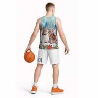 Romania Christmas Basketball Jersey Romanian Folklore Traditional Christmas Mask - Wonder Print Shop