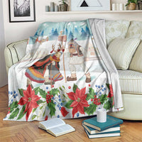 Romania Christmas Blanket Romanian Folklore Traditional Christmas Mask - Wonder Print Shop