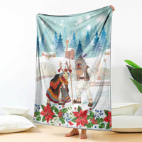Romania Christmas Blanket Romanian Folklore Traditional Christmas Mask - Wonder Print Shop