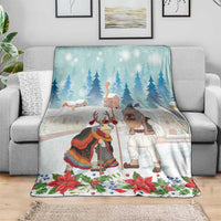 Romania Christmas Blanket Romanian Folklore Traditional Christmas Mask - Wonder Print Shop