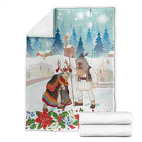 Romania Christmas Blanket Romanian Folklore Traditional Christmas Mask - Wonder Print Shop