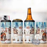 Romania Christmas 4 in 1 Can Cooler Tumbler Romanian Folklore Traditional Christmas Mask - Wonder Print Shop