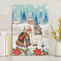Romania Christmas Canvas Wall Art Romanian Folklore Traditional Christmas Mask - Wonder Print Shop