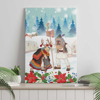Romania Christmas Canvas Wall Art Romanian Folklore Traditional Christmas Mask - Wonder Print Shop