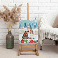 Romania Christmas Canvas Wall Art Romanian Folklore Traditional Christmas Mask - Wonder Print Shop