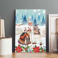 Romania Christmas Canvas Wall Art Romanian Folklore Traditional Christmas Mask - Wonder Print Shop
