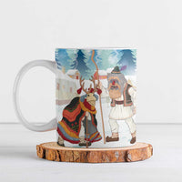 Romania Christmas Ceramic Mug Romanian Folklore Traditional Christmas Mask - Wonder Print Shop
