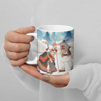 Romania Christmas Ceramic Mug Romanian Folklore Traditional Christmas Mask - Wonder Print Shop